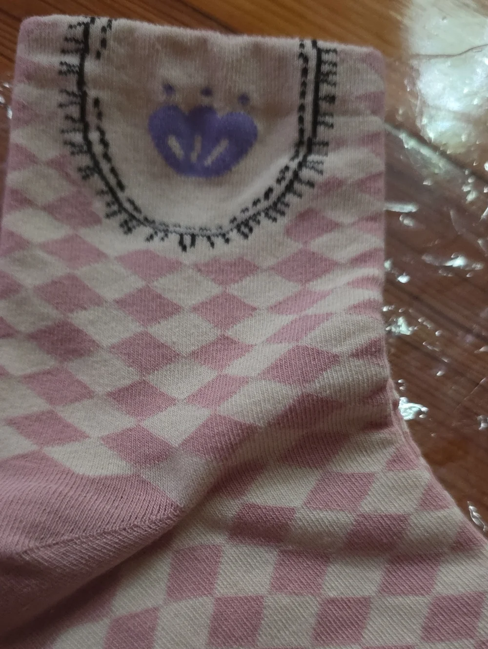 Pastel Pink & Lavender Cute Patterned Socks - Pack of 5